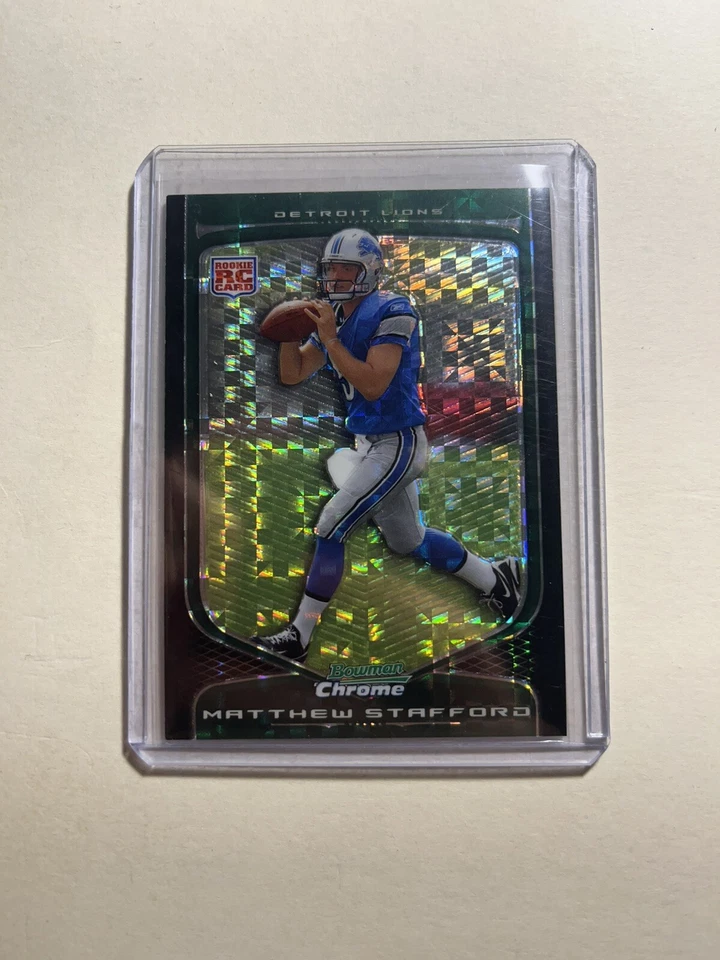 Bowman Chrome Matthew Stafford #/250 XFRACTOR RC Lions Los Angeles Rams 2009 Foto 1 de 2