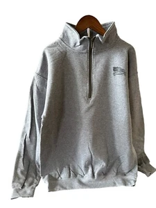 1/4 zip Fleece GOD'S COUNTRY/VINTAGE USA FLAG Design  Gildan HEAVY BLEND NEW - Picture 1 of 4