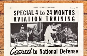 California Flyers Inc School of Aeronautics Vintage Print Ad 1941 - Picture 1 of 7