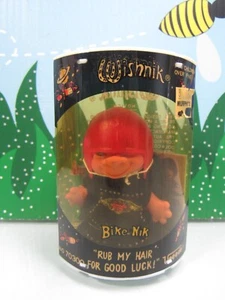 1982 BIKE-NIK (#1) - 3" GOOD LUCK WISHNIK UNEEDA Troll Puppe - NEU IM BEHÄLTER - Bild 1 von 6
