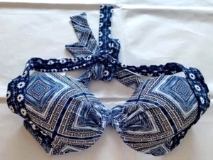 Sujetador Tommy Bahama Mare azul marino azulejos de marea copa U/W talla 36-C - Imagen 1 de 2