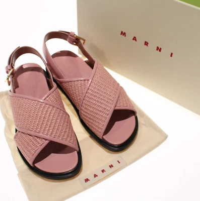 Sandalias Marni NWB Fussbett entrecruzadas talla 38 (US 8) en rosa Foto 1 de 4