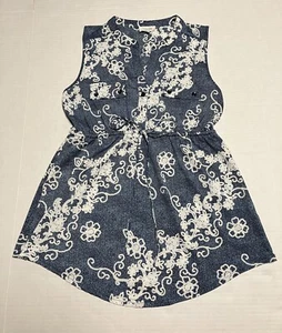 Mujer Sirena Lirio Maternidad Top Cintura Elástica Redonda Cuello en V Azul Elevado Flores M - Imagen 1 de 8