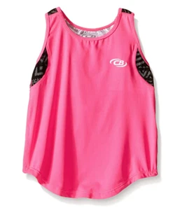 CB Sports Girls' Big Active Racer Back Performance Tank, Neon Hot Pink, 14/16 - Picture 1 of 2