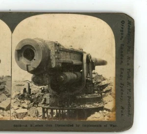Russian Gun Dismantled by Implements of War Keystone Stereoview - Picture 1 of 3