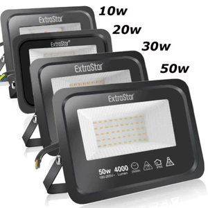 LED Floodlight 10/20/30/50W Outdoor Security Waterproof IP65 Garden Flood Light - Picture 1 of 12