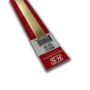 Tira de latón K&S Metals 8231: 0,016 grueso x 1/2 ancho x 12 largo (1 pieza) - Imagen 1 de 2