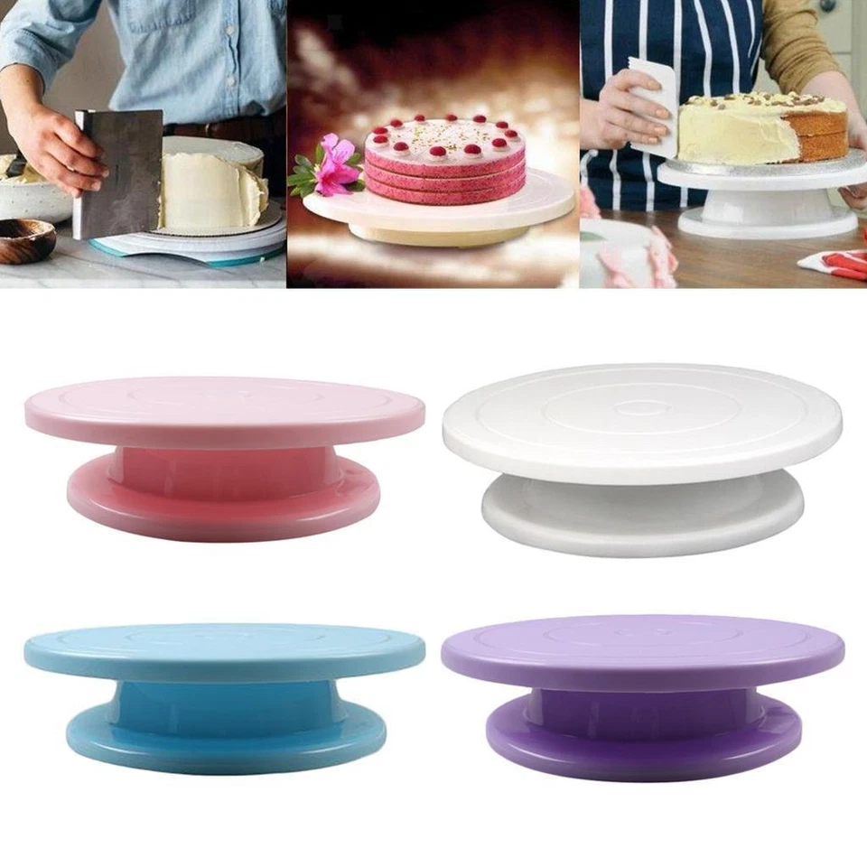 11inches Plastic Cake Turntable Rotating Anti-skid Round - Image 1 of 1