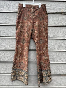 Pantalón de pierna Kobi Halperin ELENA TALLA 12 Boho multiimpresión marrón azul dorado - Imagen 1 de 2