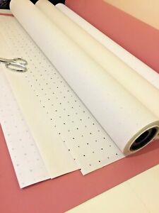 Pattern Cutting Paper-Black & Blue Spot / Dot & Cross & Plain Tracing-& Drafting