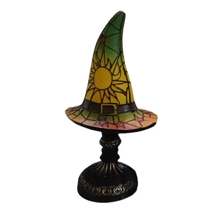 Stained Glass Witch Hat Lamp USB Powered Creative Table Lamp Night Light for Liv - Picture 1 of 16