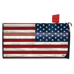 Briarwood Lane Wood American Flag Oversized Mailbox Cover - Picture 1 of 3