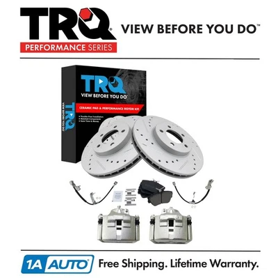 TRQ Ceramic Brake Pad & Rotor Kit For 2001-2007 Ford Taurus 01-05 Mercury Sable - Image 1 of 4