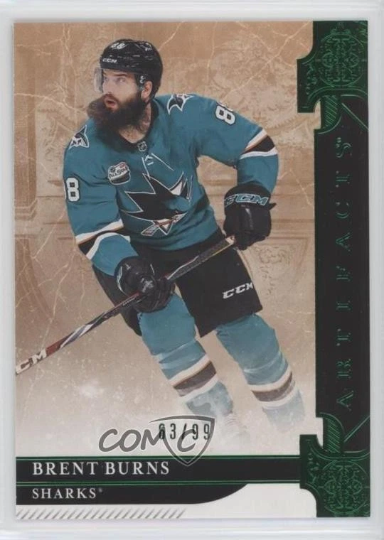 2019-20 Upper Deck Artifacts Stars Emerald /99 Brent Burns #127 - Image 1 of 2