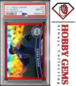 DAVID PRICE PSA 10 2011 Topps Chrome Red Refractor #44 12/25 - Picture 1 of 2