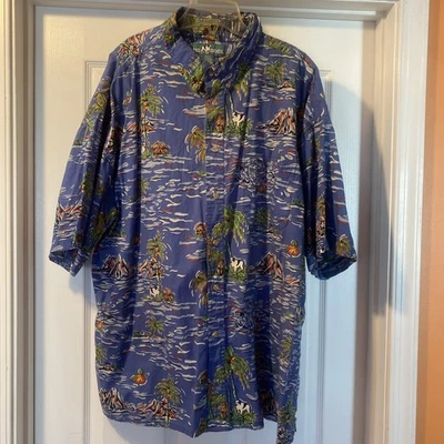 Мужская гавайская рубашка с коротким рукавом на пуговицах с большой собакой 3XL - Изображение 1 из 4