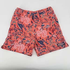 Vineyard Vines Boys Size Medium Printed Chappy Swim Trunks Coral Sea Creatures - Picture 1 of 8