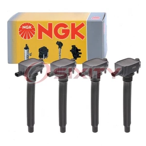 4 pc NGK Ignition Coils for 2015-2017 Chrysler 200 2.4L L4 Spark Plug Wire jn - Picture 1 of 5