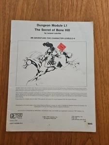 Advanced Dungeons & Dragons L1 The Secret of Bone Hill (Booket Only)  - Picture 1 of 2