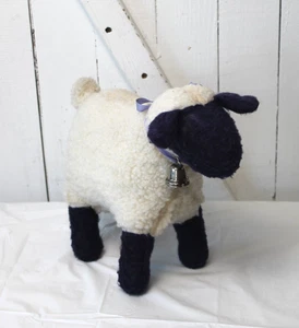 Peluche vintage lana/pile agnello pecora fattoria fattoria decorazione casa - Foto 1 di 13
