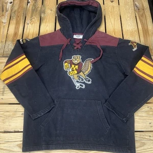 Champion Minnesota Golden Gophers Hockey Hoodie Men’s Medium Goldy Mascot VTG - Picture 1 of 10