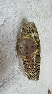 Vintage German Anker 14k Gold Damen Mesh Armband Armbanduhr 17 Jewels - Bild 1 von 23