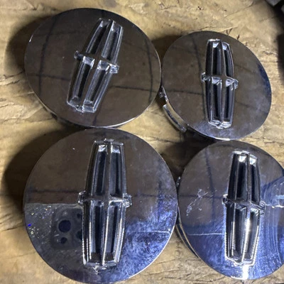 Lincoln MKS MKT MKX MKZ center cap set of 4 2009-2013 chrome, p/n 8A53-1A096-AB - Image 1 of 4
