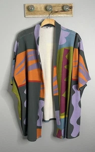 Andrea Geer Women's Thermal Wide Sleeve Colorful Open Jacket Size L/XL - Picture 1 of 7