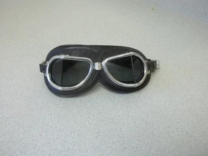 Vintage goggles Climax Espana Divided lens Motorcycle Car Racer eye gear - Foto 1 di 8