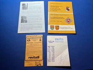 Sammlung von Schach Belege / Programmheft / Autogramm - Weltmeisterschaft 1980 - Bild 1 von 9