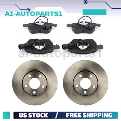 Rotores de freno de disco delanteros y pastillas de freno para Audi A6 1995 1996 1997 Foto 1 de 4