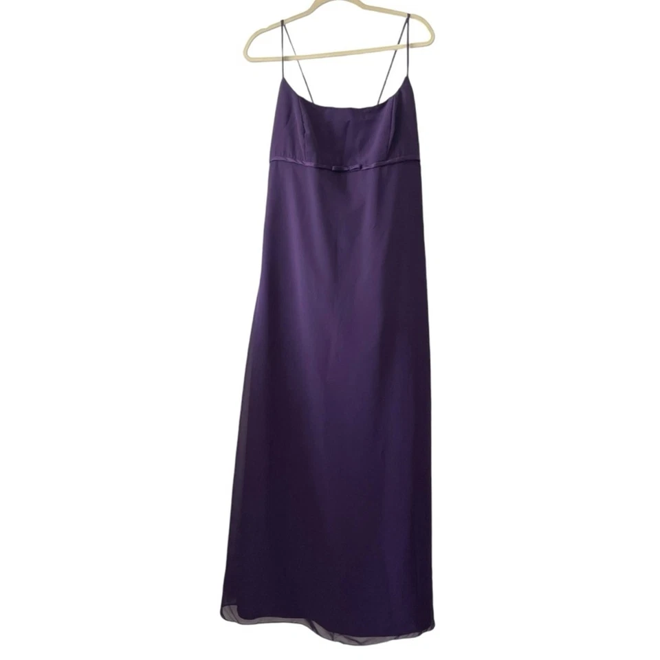 Alfred Angelo Eggplant Purple Bridesmaid Dress Size 16 Style 6625 sleeveless - Image 1 of 4