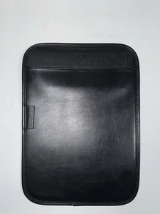 "Respaldo de almohadilla de cuero negro Levenger 10"" X 14""" - Imagen 1 de 8