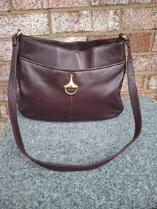 Etienne Aigner Burgund Leder Med. Größe Vintage Damen Schultertasche Handtasche - Bild 1 von 24