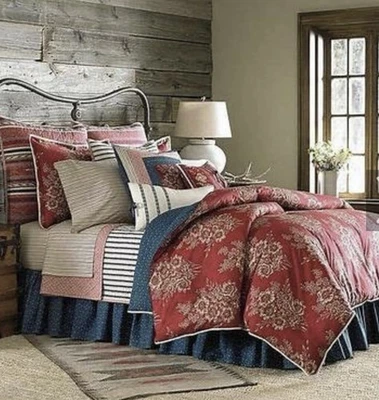 Dry Cleaned RALPH Lauren CHAPS TELLURIDE Full Size COMFORTER 2PC FLOWERS Country - Image 1 of 4