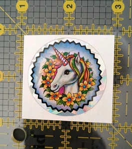 Vintage Aufkleber Regenbogen Einhorn Prisma Sticker RAR - Bild 1 von 3