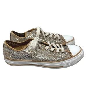 Zapatilla deportiva Converse All Star lentejuelas brillantes talla 8 para mujer - Imagen 1 de 8