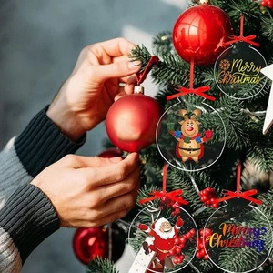 Anh?nger 30 St??ck Weihnachtsbaum Zubeh?r DIY Durchmesser 7.5cm Ersatzteile - Bild 1 von 10
