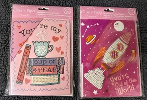Zwei Sets: OLIVE + PIPER 3er Pack Diamond Painting Karten - NEU - Bild 1 von 2