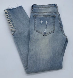 PULL&BEAR JEANS 28” Taille 27,5” Schrittlänge 10,5 Leibhöhe geschnürt von Wade bis Knöchel - Bild 1 von 8