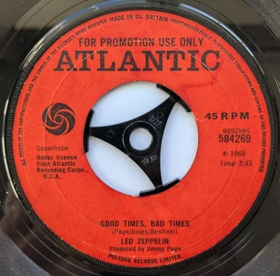 Led Zeppelin / Communication Breakdown 1969 UK PROMO 7in Vinyl Atlantic 584269 - Image 1 of 2