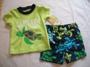 CARTER'S BABY BOYS 2 PIECE SWIM SET NWT TURTLES - Picture 1 of 3