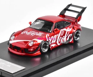 SW 1:64 Red Coke 911 RWB 993 Big Spoiler Sports Model Diecast Metal Car - Picture 1 of 3