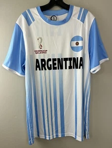 Men's 2022 FIFA World Cup Classic Short Sleeve Jersey Argentina Messi Large - Picture 1 of 11