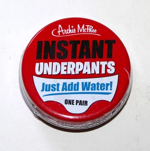Archie McPhee Instant Underpants tin box one pair NEW Sealed gag gift adult fun - Picture 1 of 5