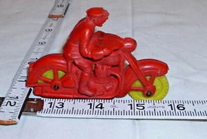 AUBURN RUBBER HARLEY DAVIDSON RED MOTORCYCLE TOY  - Picture 1 of 2