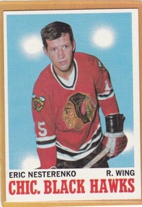 1970-71 TOPPS HOCKEY ERIC NESTERENKO #19 BLACK HAWKS EX+ *A13645