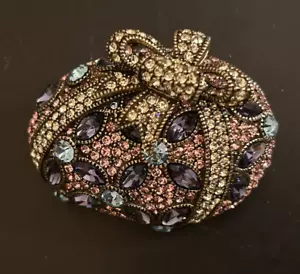 Crystal Rhinestone Easter EggStra Special Delivery Pin Brooch: Signed Heidi Daus - Picture 1 of 5