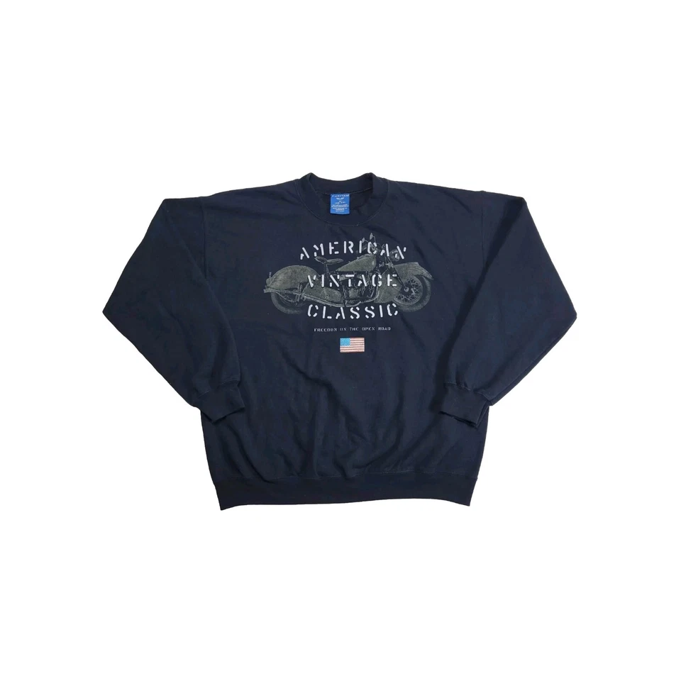 Moletom Puritan masculino tamanho médio estampa gráfica azul - Imagem 1 de 4