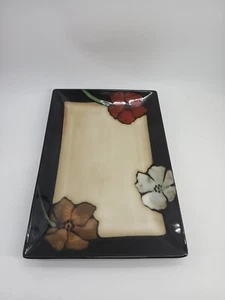 Pfaltzgraff Everyday Painted Poppies Rectangular Serving Tray Platter - Picture 1 of 9